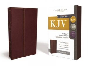 KJV Reference Bible Compact Red Letter Edition [Large Print, Burgundy] by Thomas Nelson
