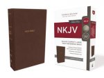 NKJV Deluxe Compact Reference Bible Red Letter Edition Large Print Brown