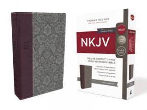 NKJV Deluxe Compact Reference Bible Red Letter Edition [Large Print, Compact] by Thomas Nelson