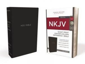 NKJV Reference Bible Red Letter Edition [Center-Column Giant Print, Black] by Thomas Nelson