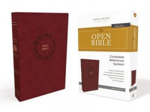 The KJV Open Bible Indexed Red Letter Edition (Burgundy) by Thomas Nelson