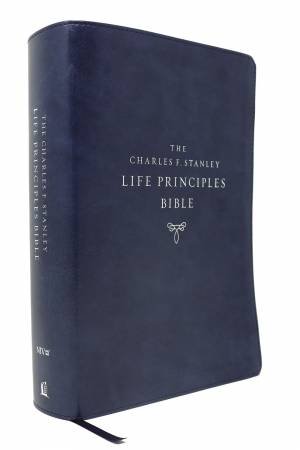 NIV Charles F. Stanley Life Principles Bible, 2nd Edition, Leathersoft, Comfort Print: Holy Bible (Blue) by Thomas Nelson