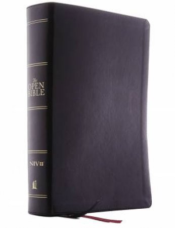The NIV, Open Bible, Red Letter Edition, Comfort Print: Complete Reference System (Black) by Thomas Nelson