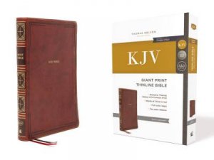 KJV Thinline Bible, Giant Print, Red Letter Edition (Brown) by Thomas Nelson