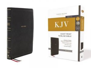 KJV Thinline Bible, Giant Print, Red Letter Edition (Black) by Thomas Nelson