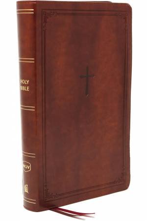NKJV End-of-verse Reference Bible, Compact, Red Letter Edition, Comfort Print: Holy Bible [Brown] by Thomas Nelson