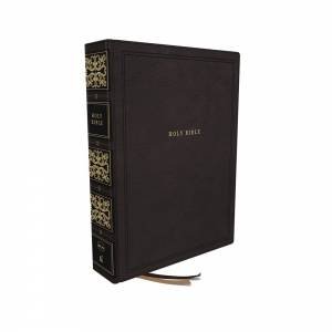 NKJV Reference Bible, Wide Margin Large Print, Leathersoft, Red Letter, Comfort Print: Holy Bible, New King James Version (Black) by Thomas Nelson