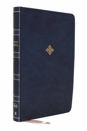 NKJV Reference Bible, Center-Column Giant Print, Red Letter Edition, Comfort Print: Holy Bible [Blue] by Thomas Nelson