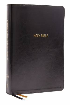 KJV Foundation Study Bible, Large Print, Red Letter, Thumb Indexed, Comfort Print [Black] by Thomas Nelson