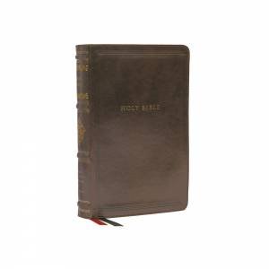 NKJV Personal Size Reference Bible, Sovereign Collection, Red Letter, Thumb Indexed, Comfort Print [Brown] by Thomas Nelson