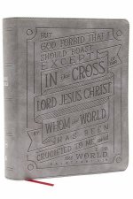 NKJV Journal Reference Edition Bible Verse Art Cover Collection Red Letter Comfort Print Gray Let Scripture Explain Scripture Reflect o