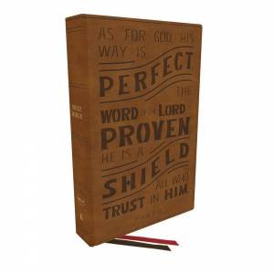 NKJV Personal Size Reference Bible, Verse Art Cover Collection, Red Letter, Thumb Indexed, Comfort Print [Tan] by Thomas Nelson