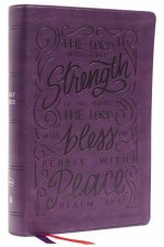 NKJV Giant Print CenterColumn Reference Bible Verse Art Cover Collection Red Letter Comfort Print Purple