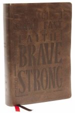 NKJV Giant Print CenterColumn Reference Bible Verse Art Cover Collection Thumb Indexed Red Letter Comfort Print Brown