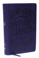 KJV Personal Size Reference Bible Verse Art Cover Collection Leathersoft Red Letter Comfort Print Blue