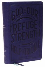 KJV Personal Size Reference Bible Verse Art Cover Collection Leathersoft Red Letter Thumb Indexed Comfort Print Blue