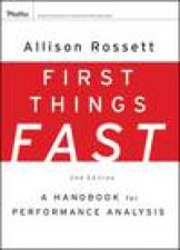 First Things Fast A Handbook of Performance Analysis 2nd Ed