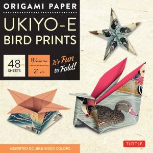 Origami Paper - Ukiyo-E Bird Prints - 8 1/4'' Size - 48 Sheets by Various