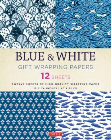 Blue & White Gift Wrapping Papers by Various
