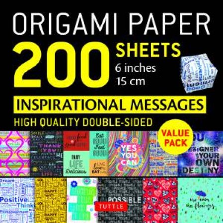 Origami Paper 200 Sheets: Inspirational Messages by Various