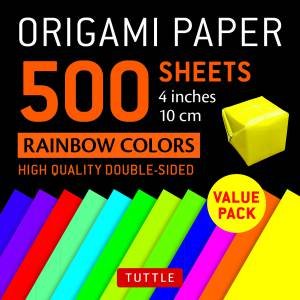 Origami Paper 500 sheets Rainbow Colors by Various