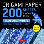 Origami Paper 200 Sheets Blue And White Patterns