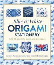 Blue  White Origami Stationery Kit