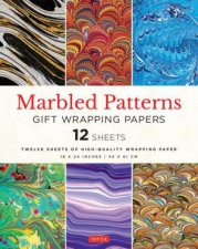 Marbled Patterns Gift Wrapping Paper  12 sheets