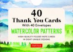 Watercolors Patterns 40 Thank You Cards With Envelopes