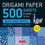 Origami Paper 500 sheets Blue  White 6 15 cm