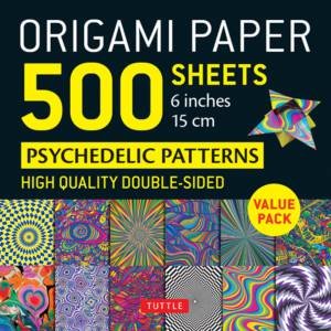 Origami Paper 500 Sheets Psychedelic Patterns 15 cm