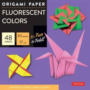 Origami Paper 48 Sheets Fluorescent Colors