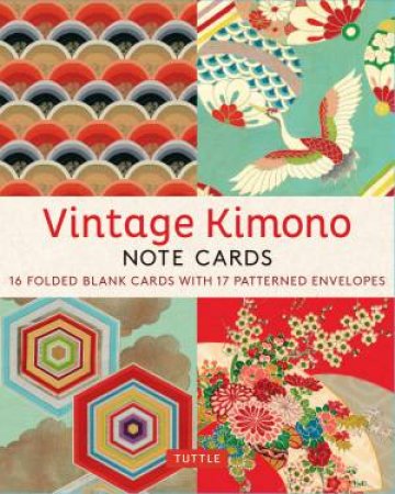 Vintage Kimono, 16 Note Cards by Tuttle Studio