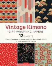 Vintage Kimono Gift Wrapping Papers  12 sheets