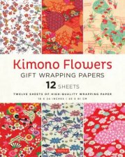Kimono Flowers Gift Wrapping Papers  12 sheets