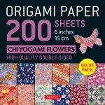 Origami Paper 200 sheets Chiyogami Flowers 6 15 cm