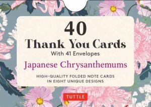 Japanese Chrysanthemums, 40 Thank You Cards with Envelopes by Tuttle Studio