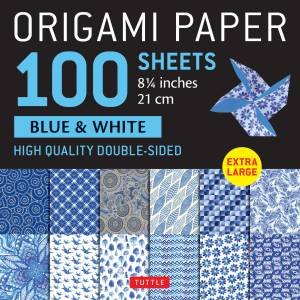 Origami Paper 100 sheets Blue & White 8 1/4\