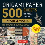 Origami Paper 500 sheets Japanese Waves Patterns 4 10 cm