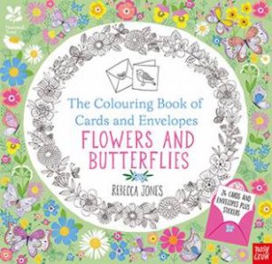 Colouring Cards And Envelopes - Flowers And Butterflies by Rebecca Jones