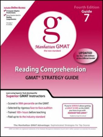 Reading Comprehension: GMAT Strategy Guide 7 by Manhattan GMAT Prep 