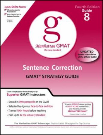 Sentence Correction GMAT Strategy Guide by Manhattan GMAT Prep 