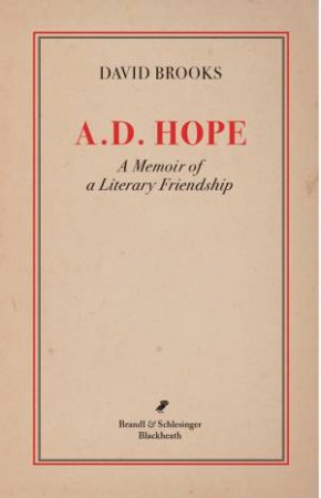 A. D. Hope by David Brooks
