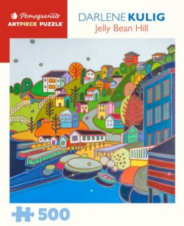 Darlene Kulig: Jelly Bean Hill 500-Piece Jigsaw Puzzle by Darlene Kulig