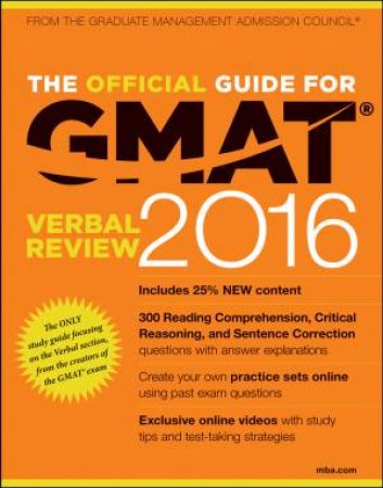 The Official Guide for Gmat Verbal Review 2016 with Online Question Bank and Exclusive Video by Various 