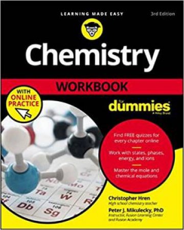 Chemistry Workbook For Dummies 3E + Online Practice