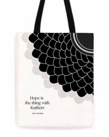 Emily Dickinson Feathers Tote by Various