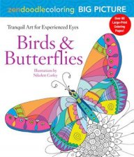 Zendoodle Coloring Big Picture Birds  Butterflies