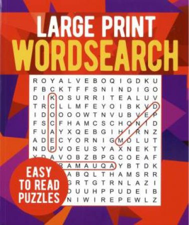 Large Print Wordsearch by Various