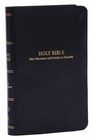 KJV, Pocket New Testament with Psalms and Proverbs, Black Leatherflex, Red Letter, Comfort Print by Thomas Nelson